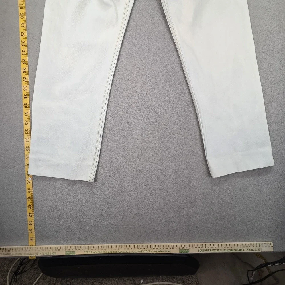 Vintage Levis Jeans Mens White Straight Button Fly USA Stains Altered Fits 27x25